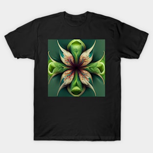psychedelic flower&#39;s, green 03 T-Shirt